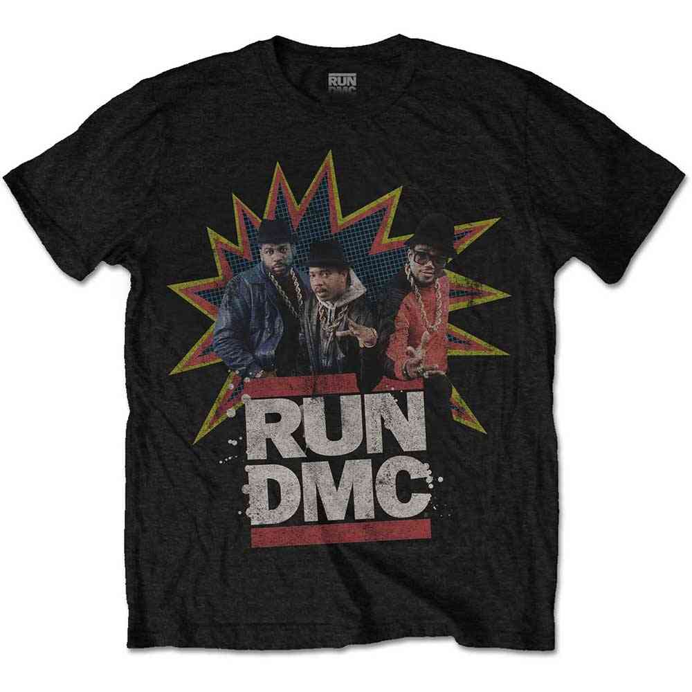 Run DMC - POW! Heren Tshirt - Zwart